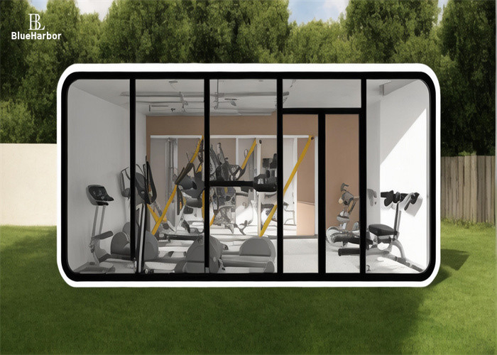 Lichte staalstructuur Ruimtecapsule Huis voor fitnesswinkel Apple Cabin Office